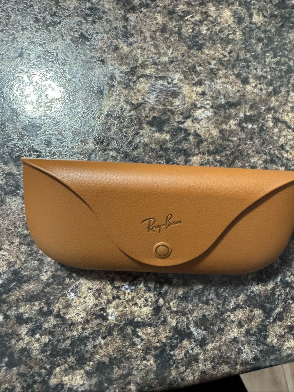 Ray-Ban Tan Leather Eyewear Case